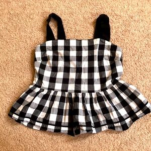 Kate spade Checkered Peplum Top